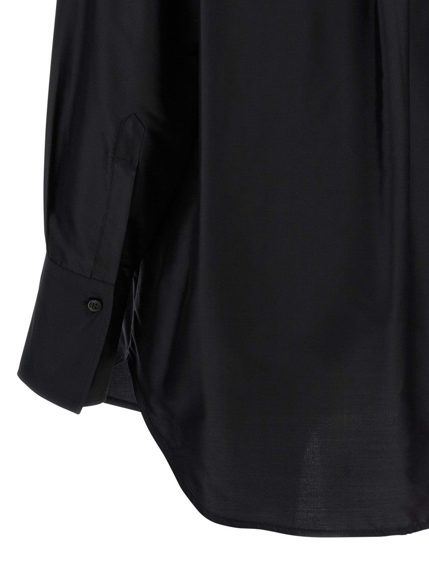 Alberto Biani Fluid Silk Shirt With Asymmetrical Hem