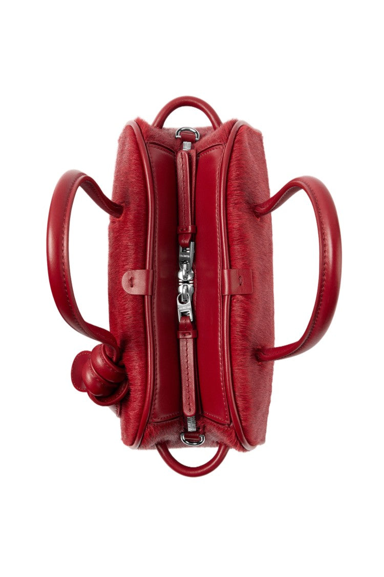 Jacquemus Soft Red Bowling Bag With Bow Detail
