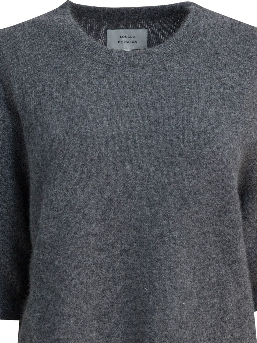 Loulou De Saison "Raven" Crewneck Sweater In Wool Blend
