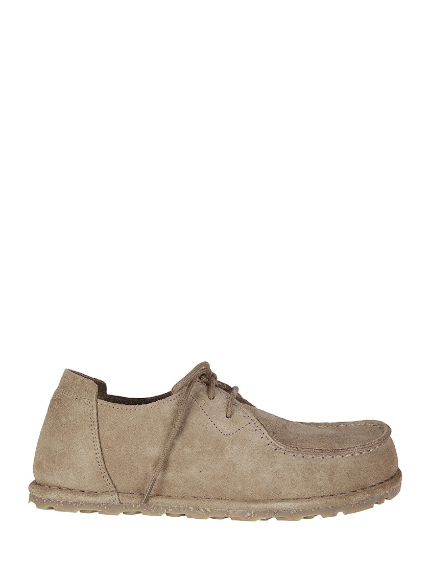 Birkenstock Narrow Fit Suede Lace-Up Shoes With Rubber Sole