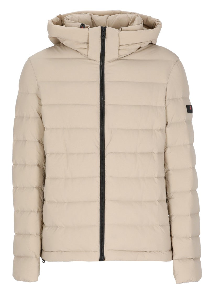 Peuterey Beige Boggs Hooded Quilted Down Jacket