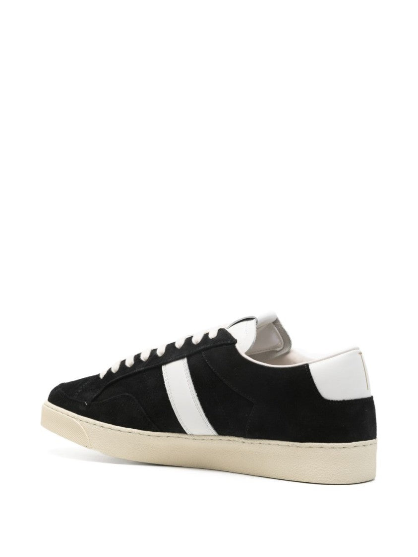 Tom Ford Black Stripe Detail Slip-On Sneakers