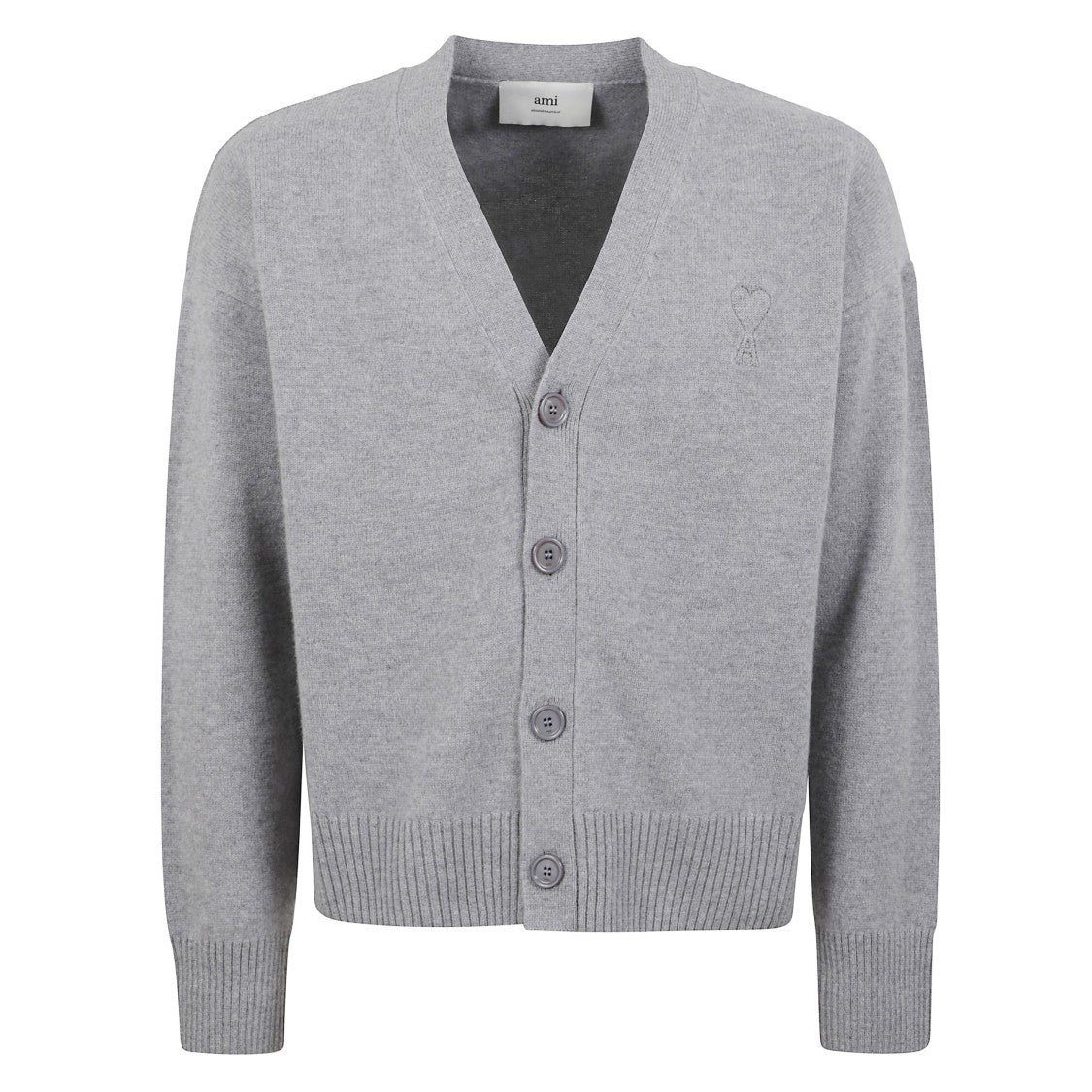 Ami Paris Classic V-Neck Buttoned Cardigan