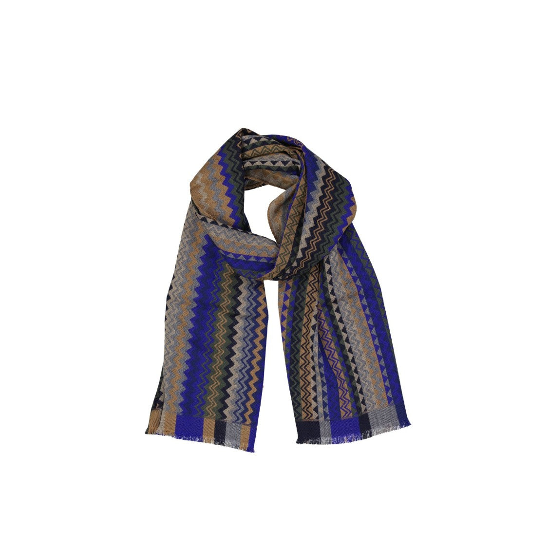 Missoni Rectangular Wool Scarf With Zigzag Pattern