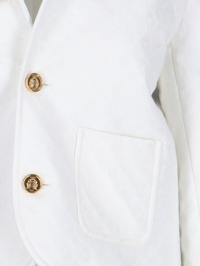 Céline "Chelsea" Quilted Jacket White