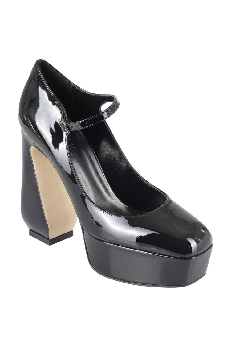 Si Rossi Patent Leather Pump With Irregular High Heel