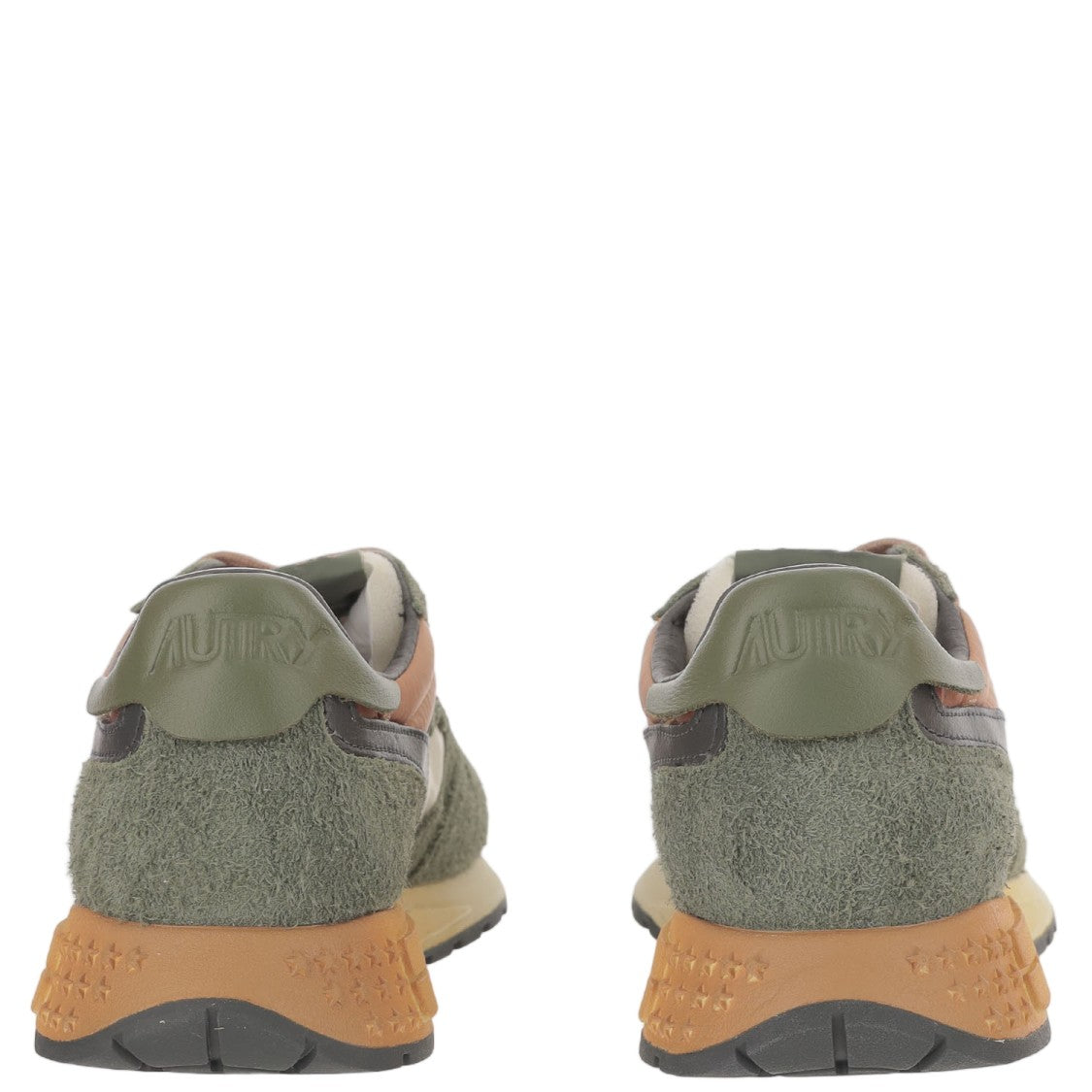 Autry Round Toe Sneakers With Contrast Padded Heel