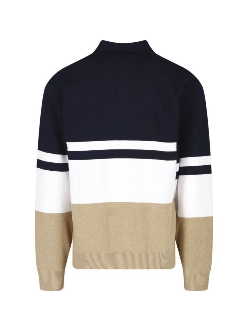 Carhartt Wip Multicolor Striped Viscose-Blend Long-Sleeve Polo Shirt