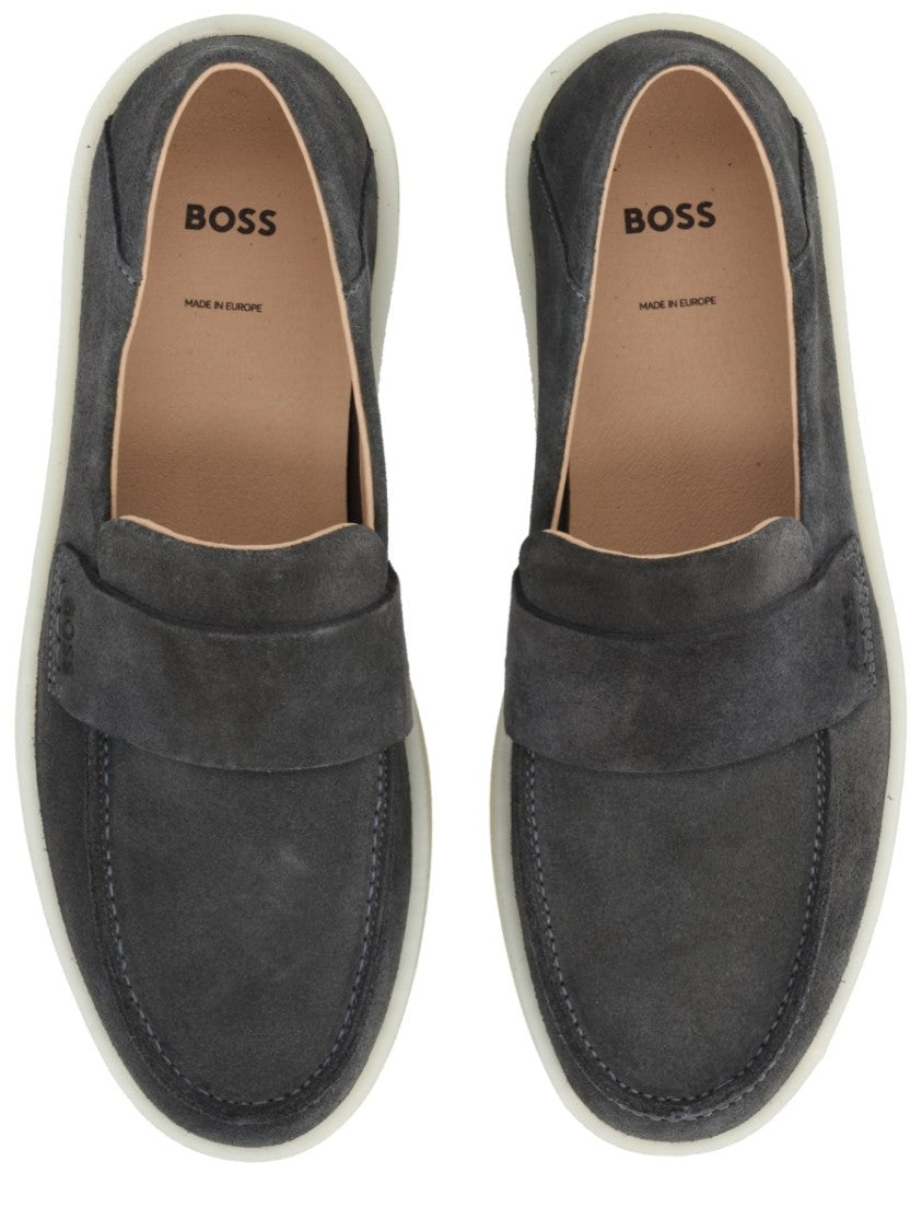 Boss Kieran Cow Suede Penny Loafers