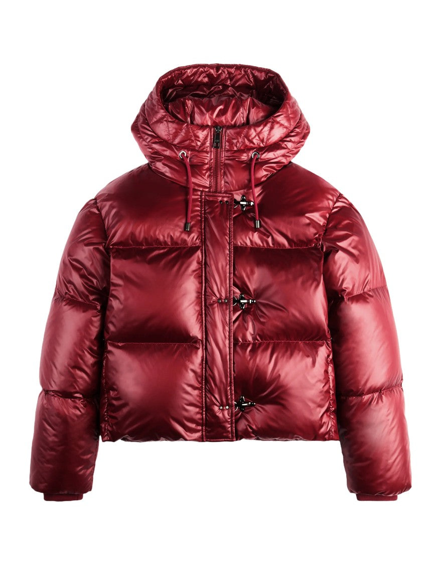 Fay Cardinal Red Puffer Jacket With Hood