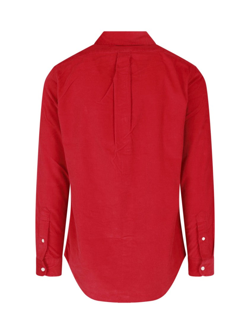 Polo Ralph Lauren Red Corduroy Ribbed Button-Down Shirt