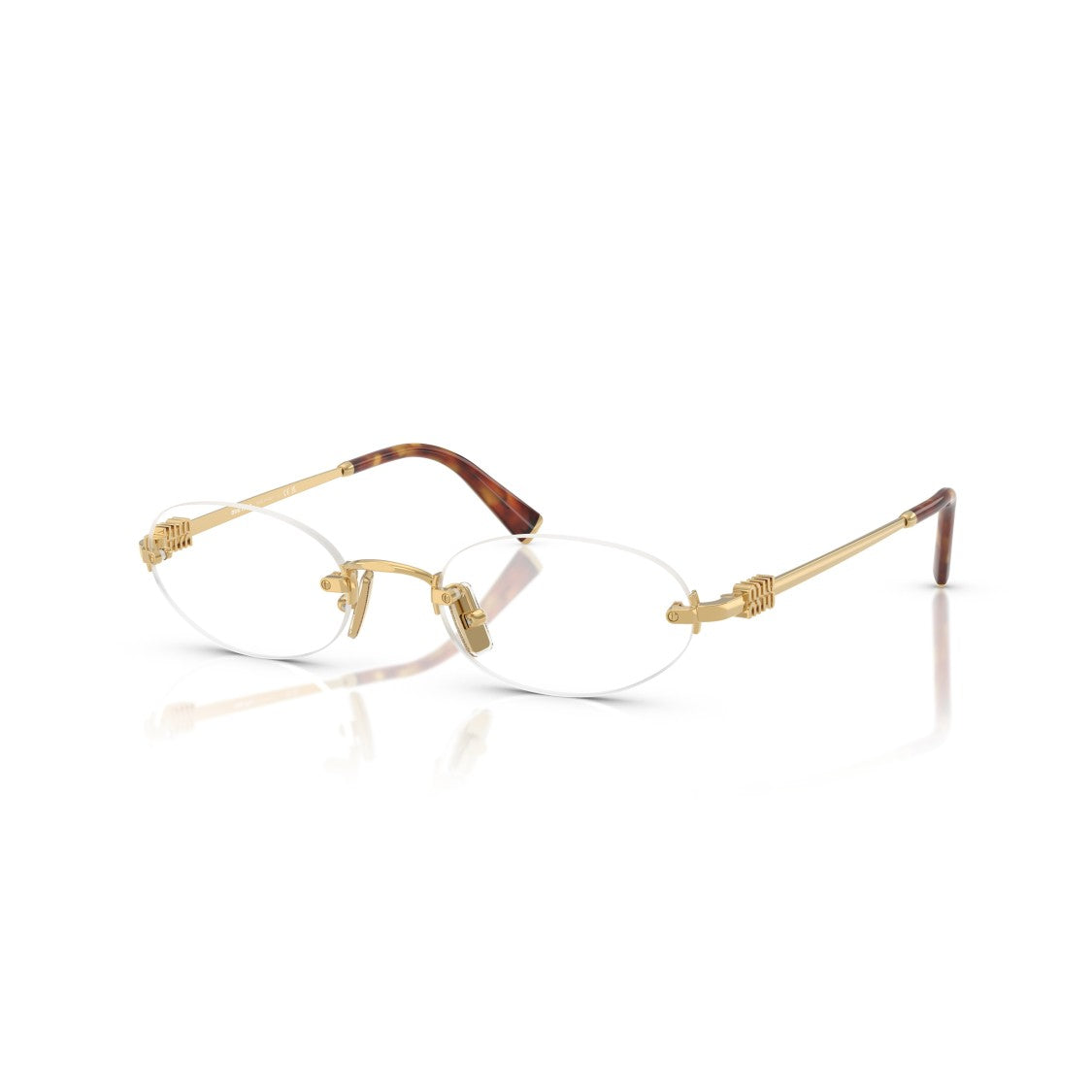 Miu Miu 0Mu 53Wv Rimless Oval Sunglasses