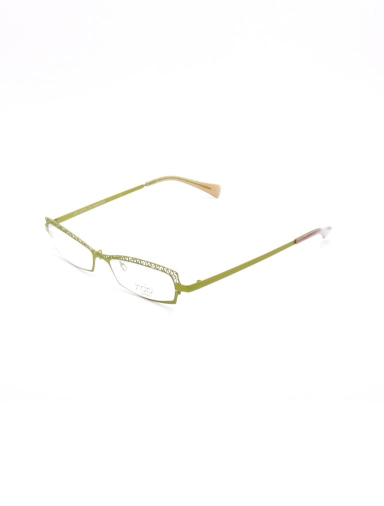 Lafont Green Metal Optical Frames With Intricate Detailing