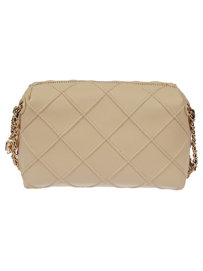 Tory Burch Fleming Quilted Leather Clutch Bag