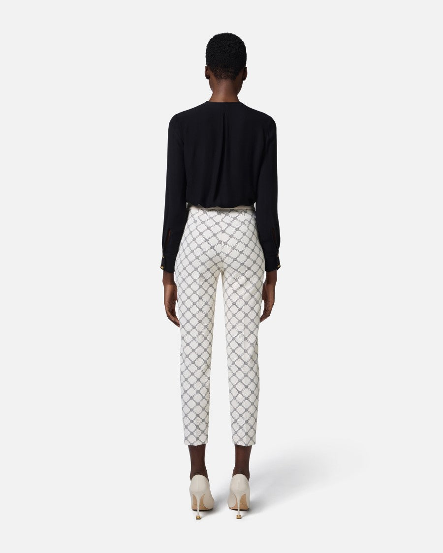 Elisabetta Franchi Black Georgette Blouse With Laces