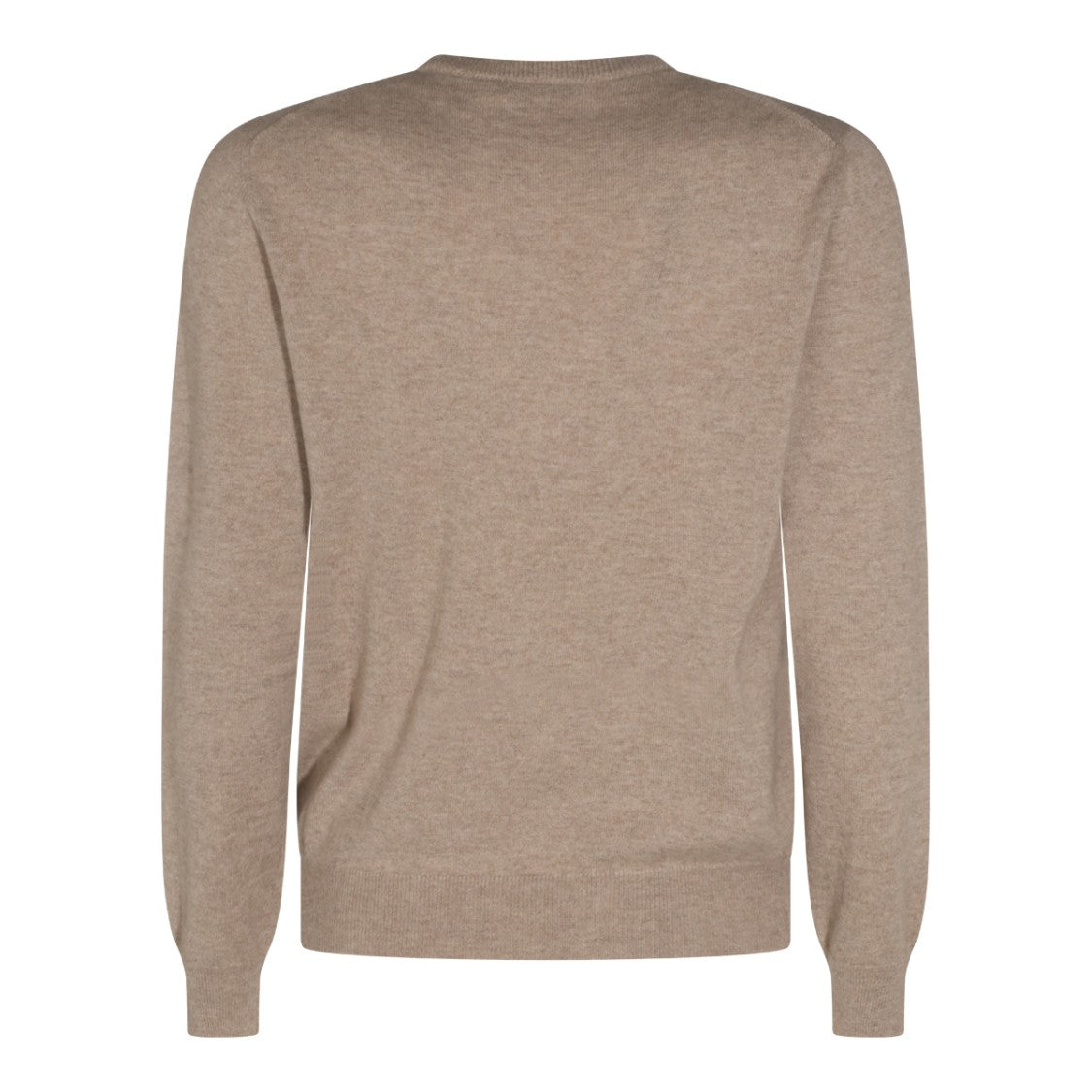 Malo Nut Cashmere Sweater With Ribbed Finish