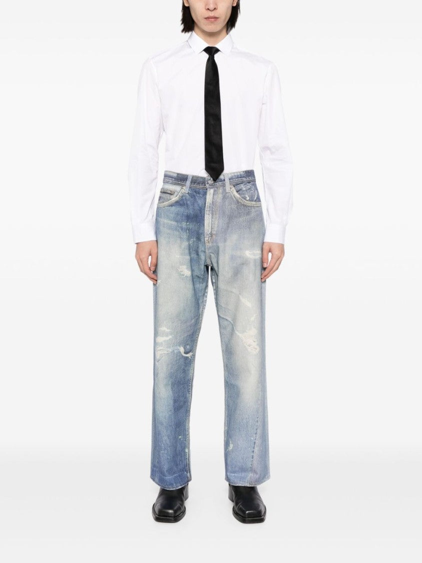 Our Legacy Wide-Leg Distressed Jeans