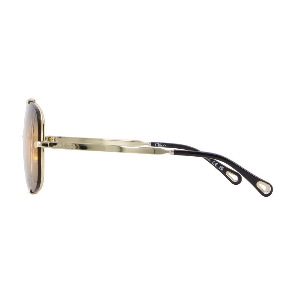 Chloé Acetate Sunglasses With Gold Accents