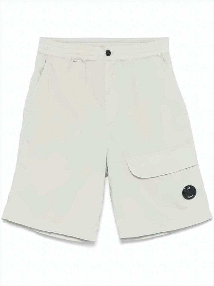 C.P. Company Relaxed Fit Mid-Thigh Shorts With Signature Lens Detail