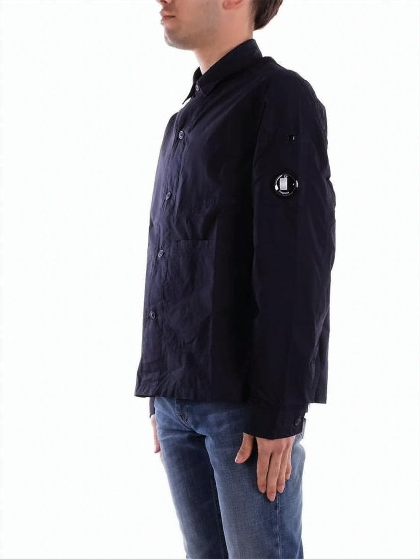 C.P. Company Long-Sleeve Button-Up Shirt With Subtle Logo Patch