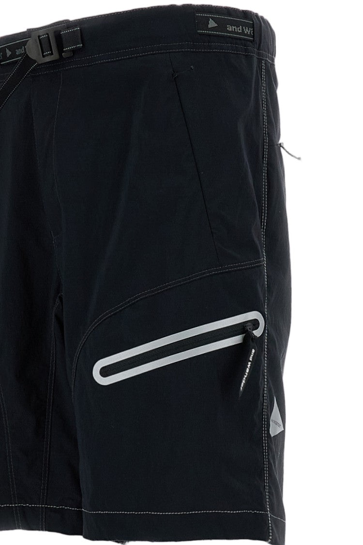 And Wander Black Light Hike Stretch Nylon Shorts