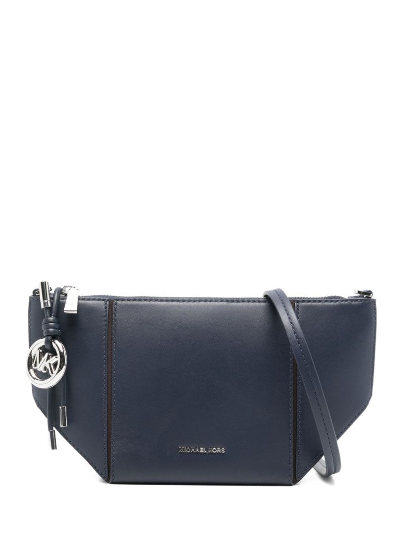 Michael Kors Compact Blue Calf Leather Shoulder Bag