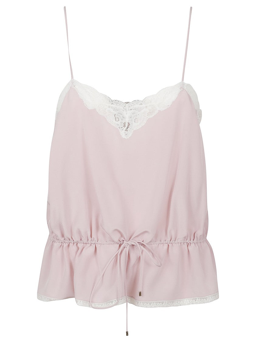 Chloé Pink Silk Crêpe De Chine Tank Top