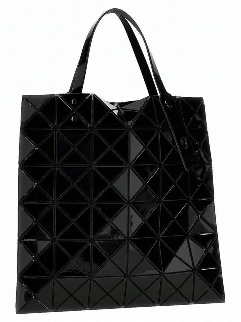 Baobao Geometric Black Tote Bag With Faceted Surface