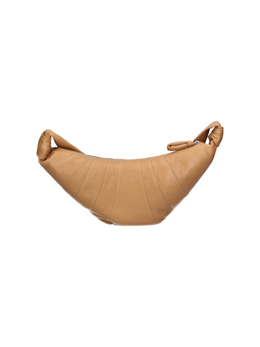 Lemaire Croissant Beige Medium Goatskin Shoulder Bag