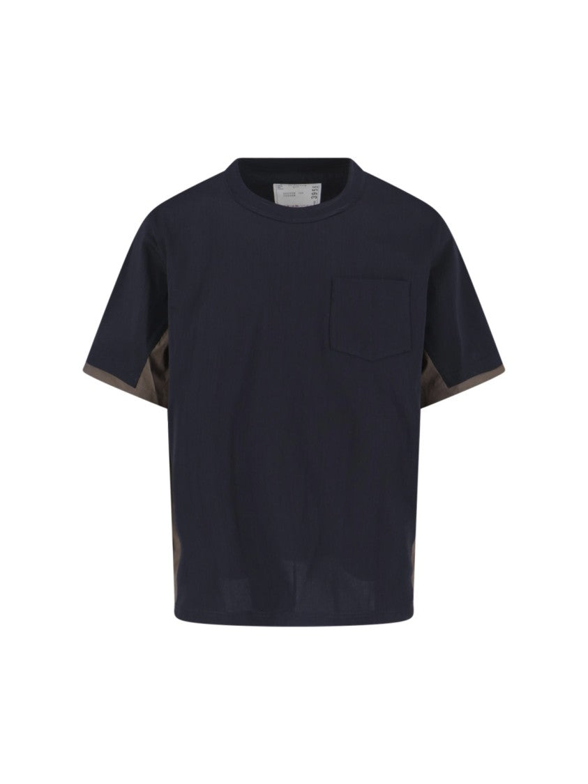 Sacai Minimalist White Crew Neck T-Shirt With Relaxed Fit