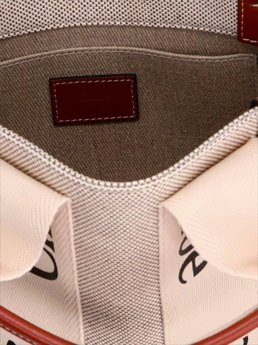 Chloé Structured Linen Tote Bag