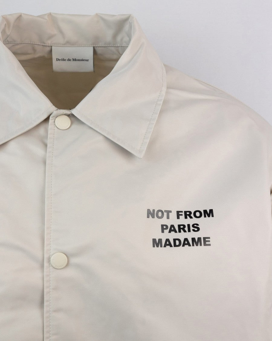 Drôle De Monsieur Slogan Jacket - Beige