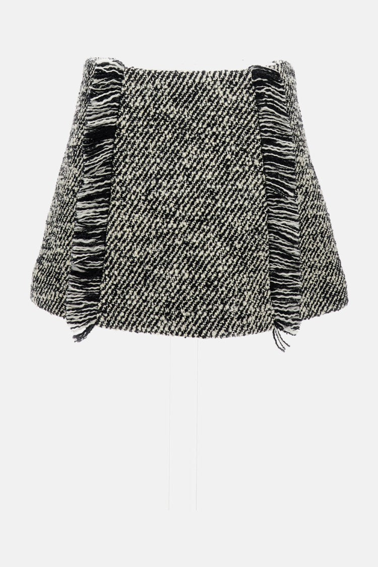 Durazzi Milano Quilted Wool Mini Skirt