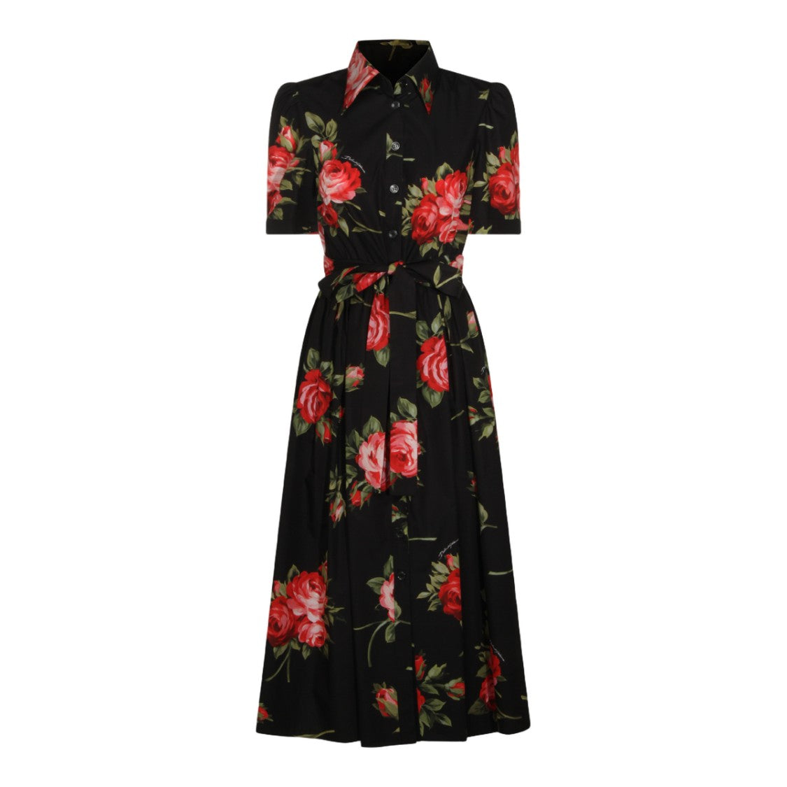 Dolce & Gabbana Midi Dress With Classic Collar