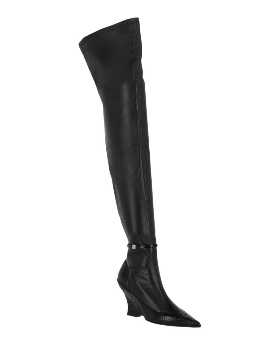 Givenchy Raven Over-The-Knee Boots In Leather