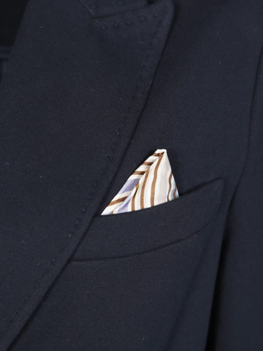 Circolo Double-Breasted Tailored Jacket With Notched Lapel