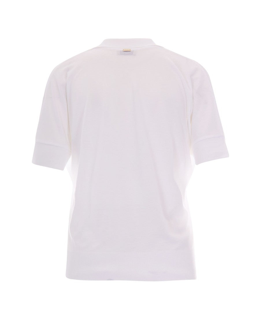 Herno White Jersey Polo