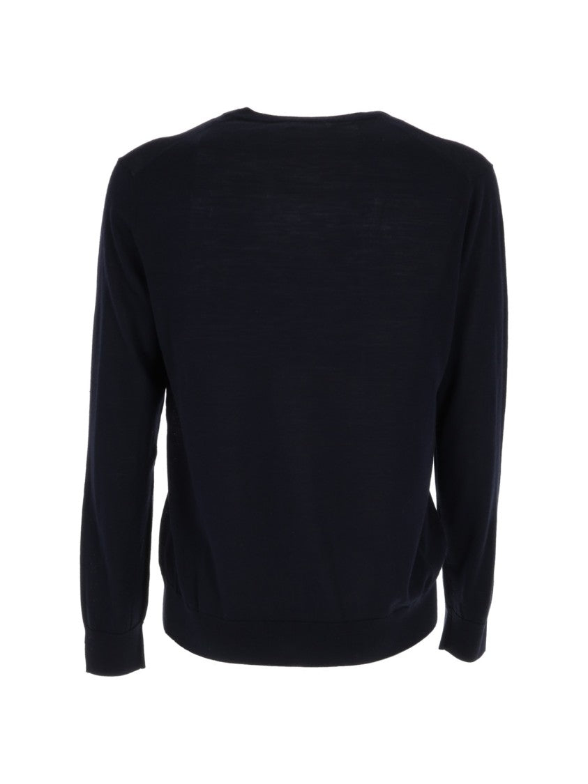 Ballantyne V Neck Ribbed Sweater
