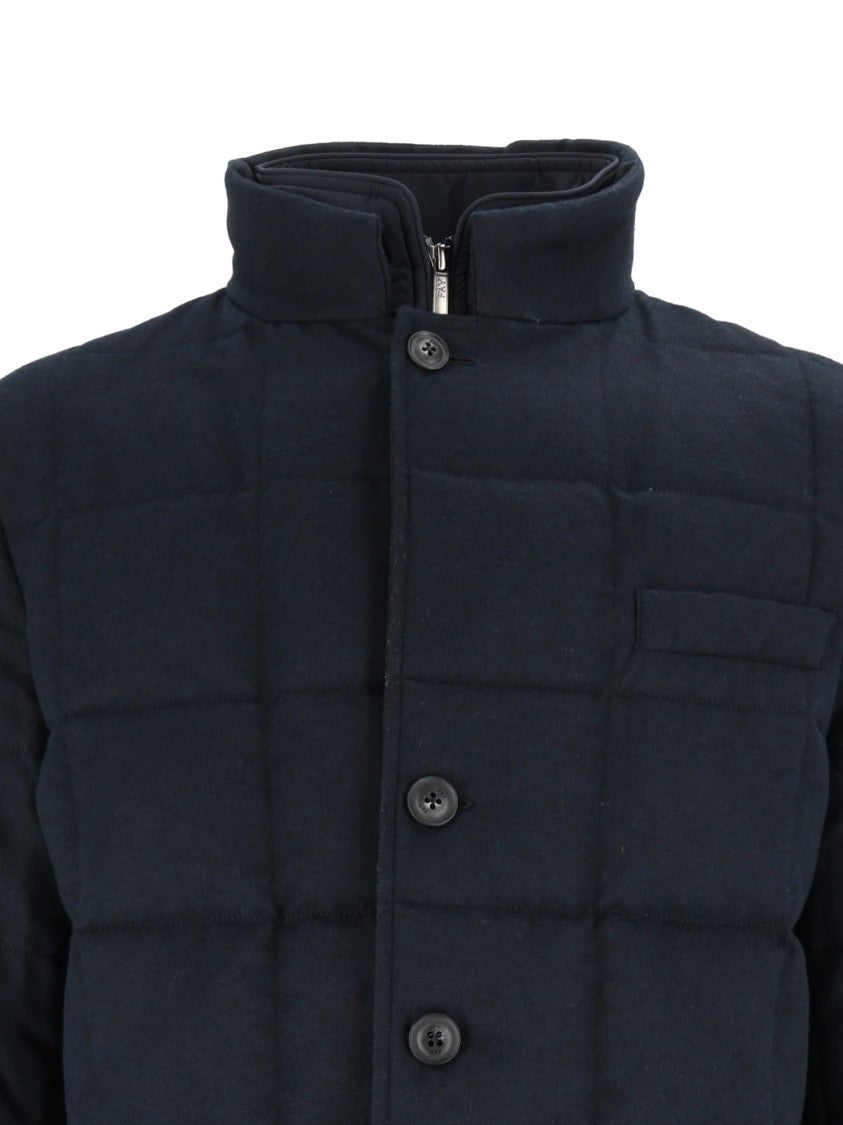 Fay Double-Breasted Quilted Down Jacket