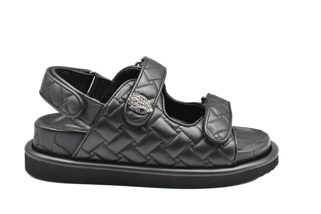 Kurt Geiger Quilted Black Flat Shoes With Minimalist Silhouette
