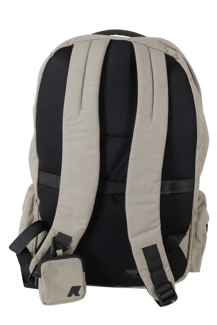 K-Way Dove Gray Anais Two-Way Zip Nylon Backpack