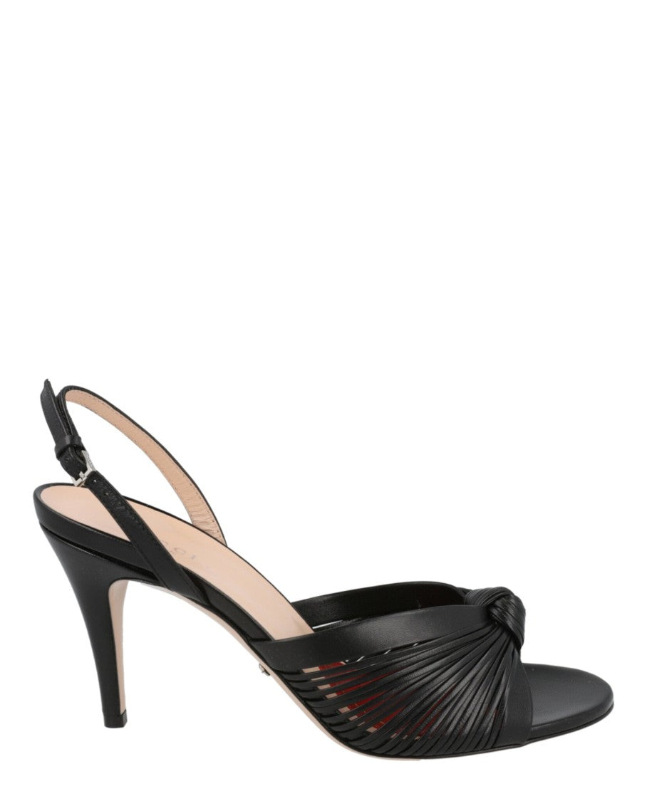 Gucci Crawford Leather Slingback Sandals