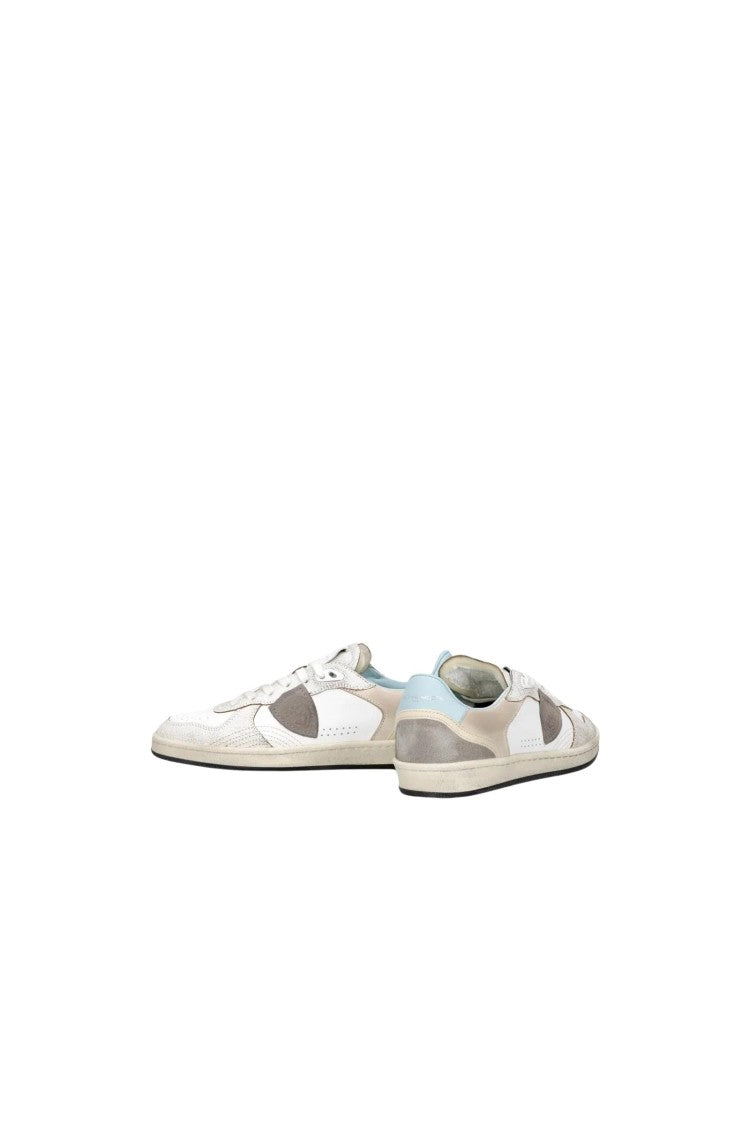 Philippe Model Veau Crackle Blanc Ciel Sneakers