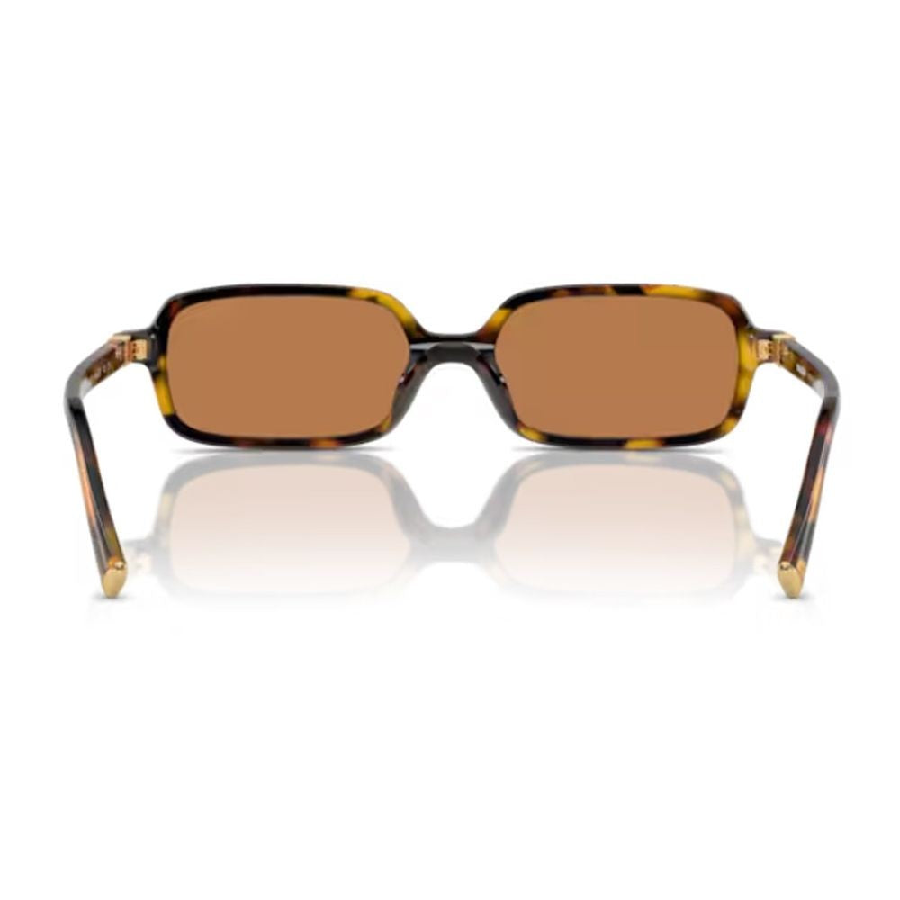 Miu Miu 0Mu 11Zs Miu Regard Rectangular Honey Havana Sunglasses
