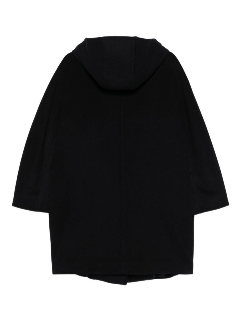 Cinzia Rocca Cinzia Rocca Nero Coat With Hood