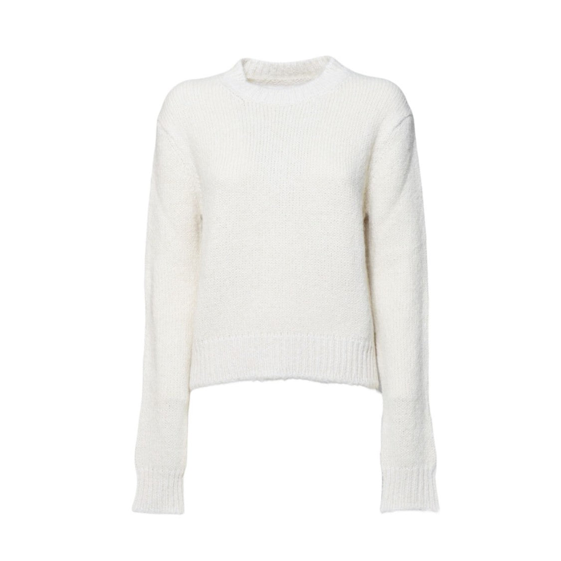 Jil Sander Chalk White Wool Crewneck Sweater