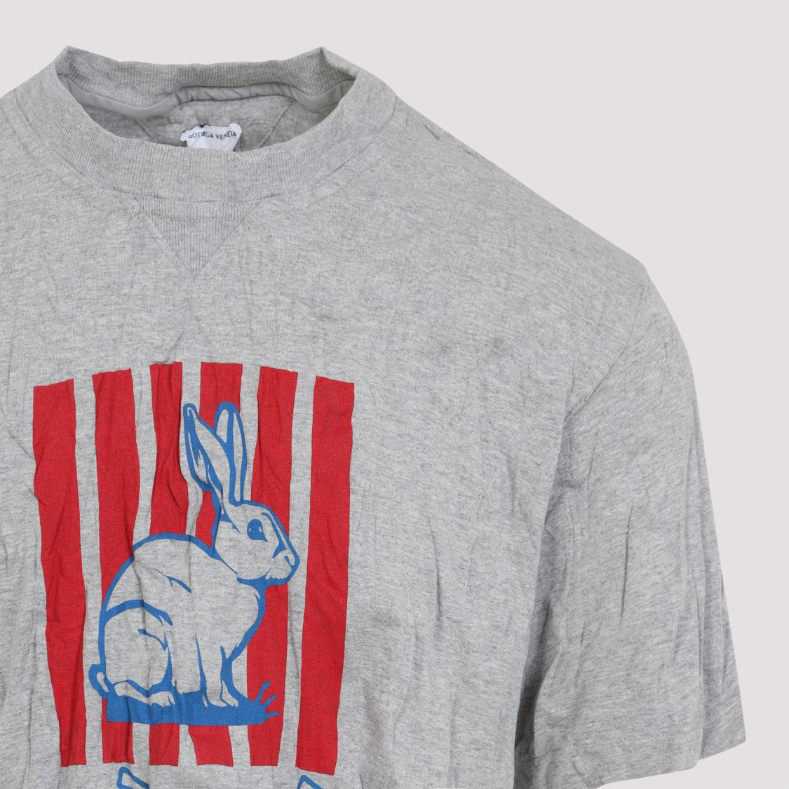 Bottega Veneta Graphic T-Shirt With Vertical Stripes