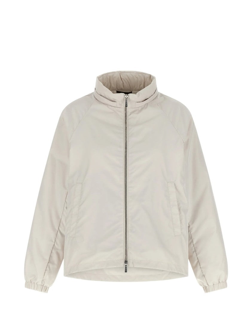 Moorer Short Padded Jacket With Detachable Hood Detail
