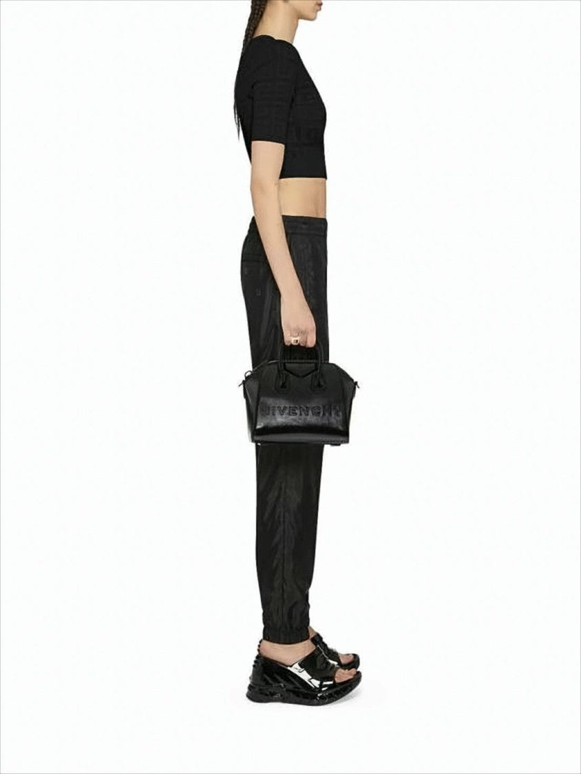 Givenchy Textured Black Cropped Sweater With Fitted Silhouette