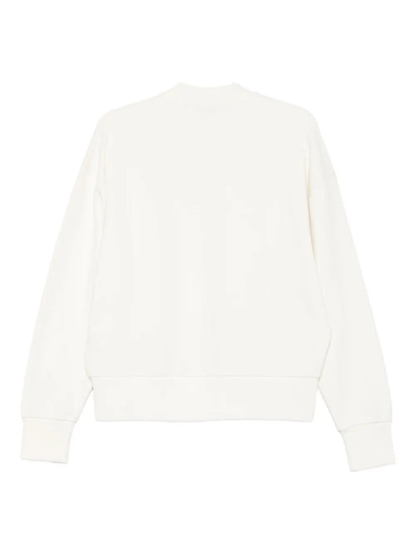 Msgm Long-Sleeved Pullover Sweatshirt With Subtle Sequin Embellishment